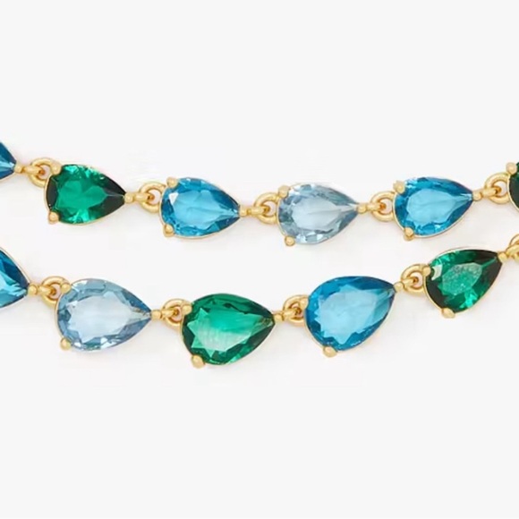 Kate Spade Perfect Plume Peacock Necklace, Blue Multi NWT - Picture 3 of 5